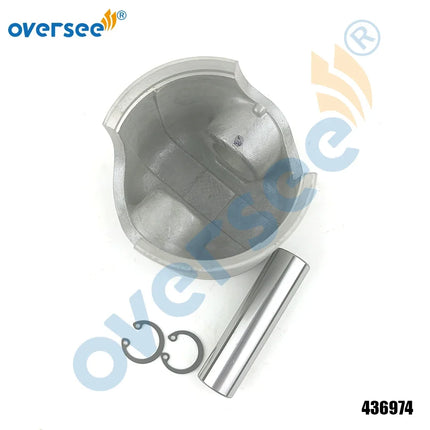 0436974 Piston OS +030 For Evinrude Johnson OMC BRP Outboard Engine 50HP 65HP 70HP 1988-2001 Boat Parts