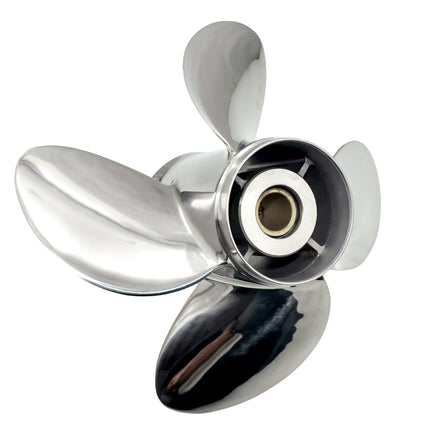4 Blades Stainless Steel Boat Propeller for Yamaha 50 70 75 80 90 100 F115 125 130 Outboard Engine Prop 13 1/4 x15