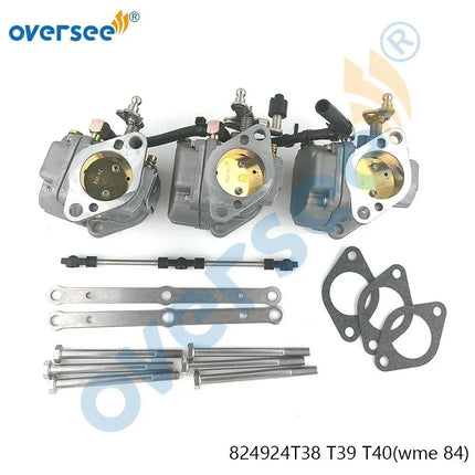 824924T38 T39 T40 Carburetor Assy Set For Mercury 65-75HP Outboard Engine WME 84 Series