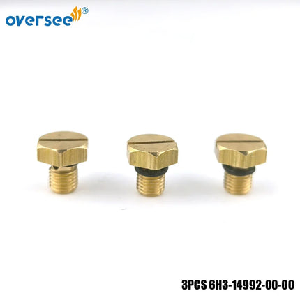6H3-14992 SCREW DRAIN For Yamaha 2T 40/50/60/75/90P CV40 Outboard Engine 6H3-14992-00-00