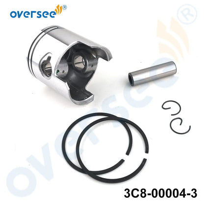 3C8-00004 Piston Kit Oversize +0.5MM for Tohatsu 40HP 50HP M40D M50D 3C8000043 for Mercury Mariner 3Cyl 779-96152 3C8-00004-3
