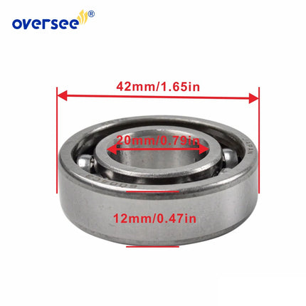 95228 Crankshaft Upper Ball Bearing for Mercury 2/2.2/2.5/3/3.3 HP Outboard Engine 30-95228 898101936 83529A-9C3 (20x42x12)