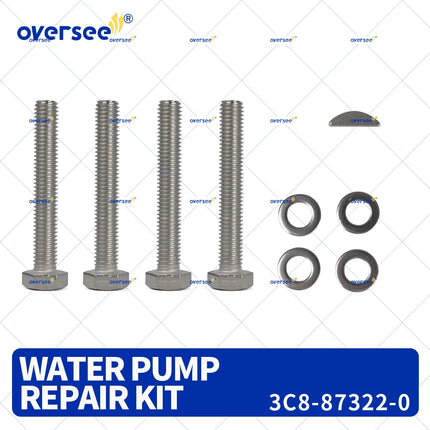 3C8-87322 Water Pump Repair Kit For Tohatsu Nissan 2T 40 50HP Mercury 853792A3 853792A10
