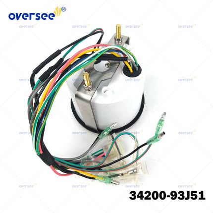 34200-93J51 White Multifunction Tachometer for Suzuki DF40 F60 DF140 DF200 40-250HP Outboard Engine 34200-93J11 34200-93J00