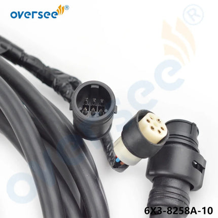 6X3-8258A-10 20ft Main Wiring Harness 10P for Yamaha Outboard Motor 704 Remote Control, 6m 688-8258A-60-00