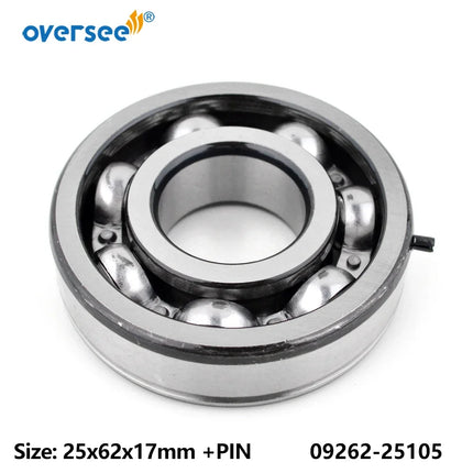09262-25105 Crankshaft Ball Bearing For Suzuki DT25 DT30 Outboard Engine Size 25X62X17mm