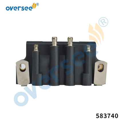 583740 Dual Plug Ignition Coil for Johnson Evinrude Outboard Engine Rel 18-5170, 0583298