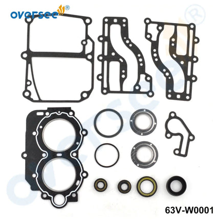 63V-W0001-01 GASKET UPPER CASING Kit Replace For Yamaha 15HP 9.9HP Parsun Hidea Outboard Engine Premium Quality