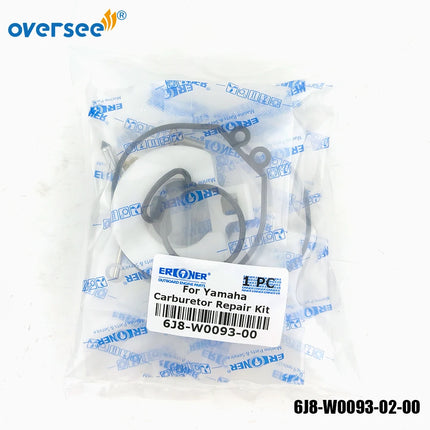 6J8-W0093 Carburetor Repair Kit for Yamaha 2T 25HP 30HP 3Cly Outboard Boat Engine 6J8-W0093-02-00