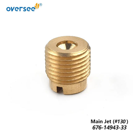 676-14943-33-00 Main Jet (#130) for Yamaha 2T 40HP 50HP Outboard Engine 676-14943-33
