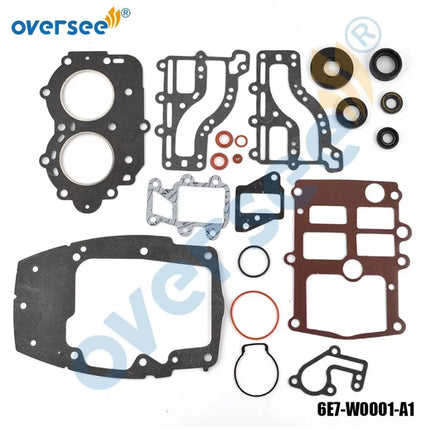 6E7-W0001Gasket Kit For Yamaha Parsun Hidea 15HP 2-stroke Outboard Engine 6E7-W0001-A1