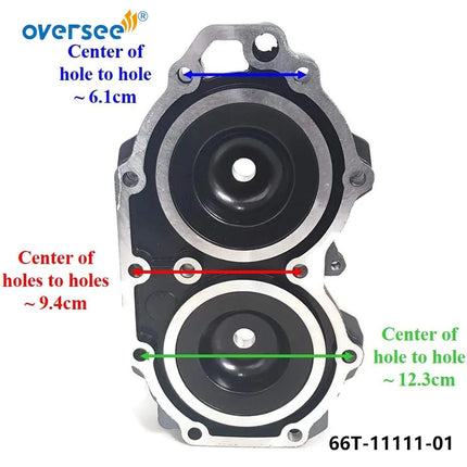 66T-11111-01-1S Cylinder Cover Head for Yamaha Parsun T 40HP 2-stroke Outboard Engine T40-05000003