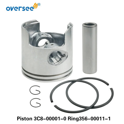 3C8-00001 STD Piston Set With Ring For Tohatsu 2T M40D 40HP Outboard Engine Mercury Mariner 3Cyl 779-9615