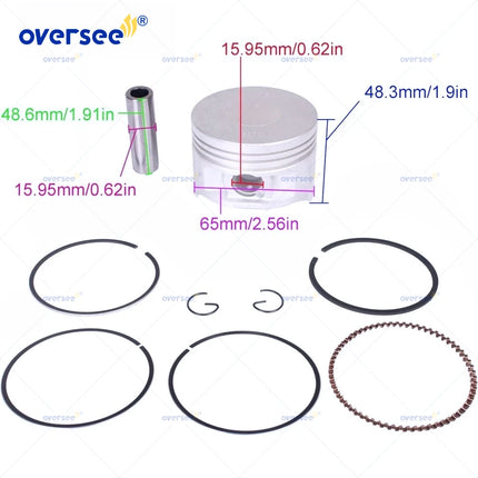 893524T08 Piston & Ring 893525A01 Assy for Mercury 30 40 50 60 HP EFI Outboard Engine 8M0057776