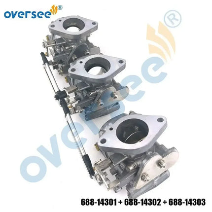 688 Carburetor Kit with Gaskets For Yamaha 2T 85HP 90HP Outboard Engine 688-14301 688-14302 688-14303
