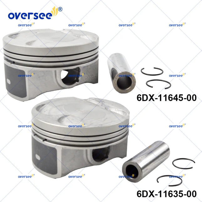 6DX-11635-00 & 6DX-11645-00 Piston Set +0.25mm for Yamaha Waverunner F250 Outboard Engine