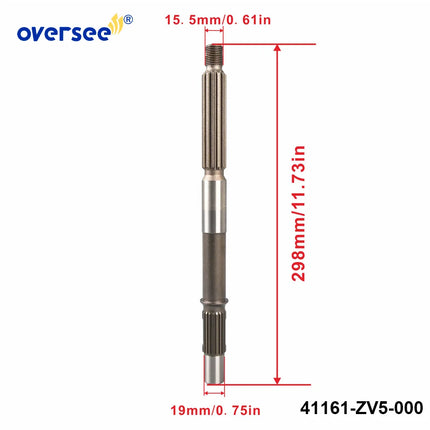 41161-ZV5-000 Propeller Shaft For HONDA 35-50 HP BF50AW BF40A BF35AM Outboard Engine