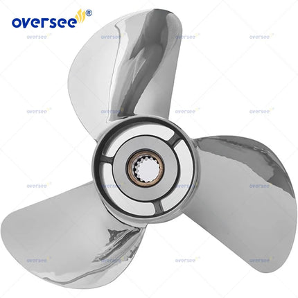688-45930-02-98-SS Stainless Steel Propeller 13 x 17 for Yamaha 80-155HP Outboard Engine 13 Spline Tooth