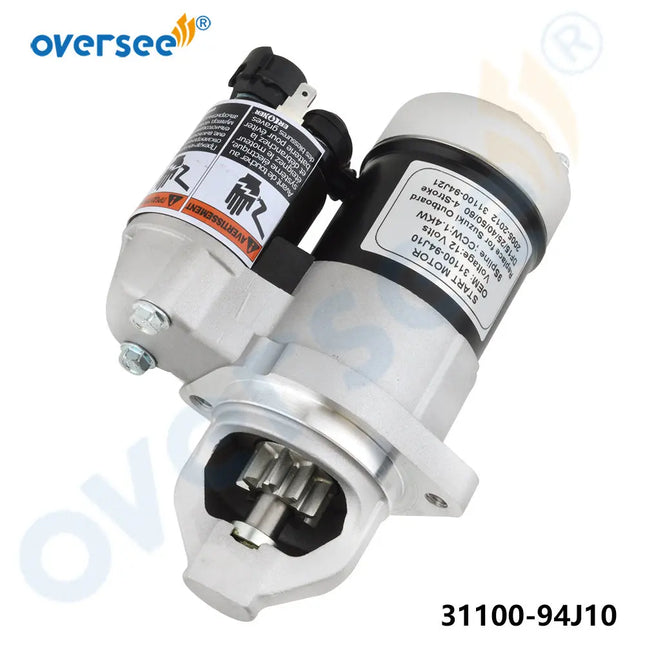 31100-94J10 Starter Motor For Suzuki Marine 31100-94J20 31100-94J21 31100-95J00 DF9.9/15/20/25/40/50/60 HP Outboard Engine CCW