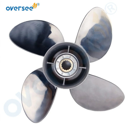 13x19/15 4 Blades Stainless Steel Boat Propeller for Mercury 40-140 HP Outboard Engines Motor Prop
