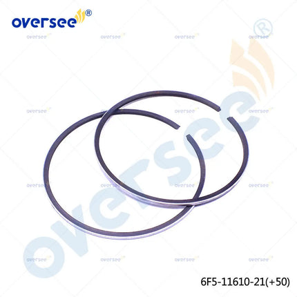 6F5-11610-21 (+50) Piston Ring Set for Yamaha 40HP K40 C40 E 40 J Outboard Engine 6F5-11610-20 (+50)