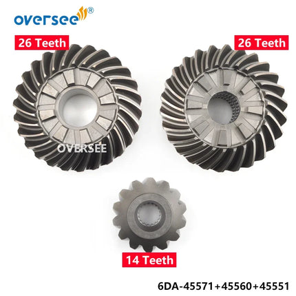6DA Gear Kit 6DA-45571-00 + 6DA-45560-00 + 6DA-45551-00 for Yamaha F175 F200 Outboard Engine Parts