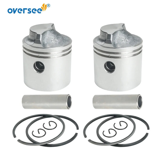 6E3-11631 Piston Set STD For Yamaha 5HP 2T Outboard Motor Parts Powertec Seapro 6E3-11631-00-98 54MM