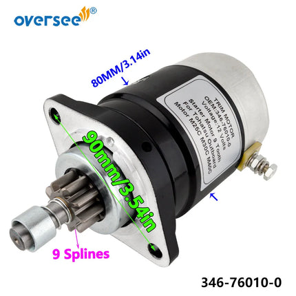 346-76010 Starter Motor 9 Tooth For Tohatsu Mercury Outboard Motor M25C M30C M40C 346-76010-0; 853805A1, 334760100M, 346760100