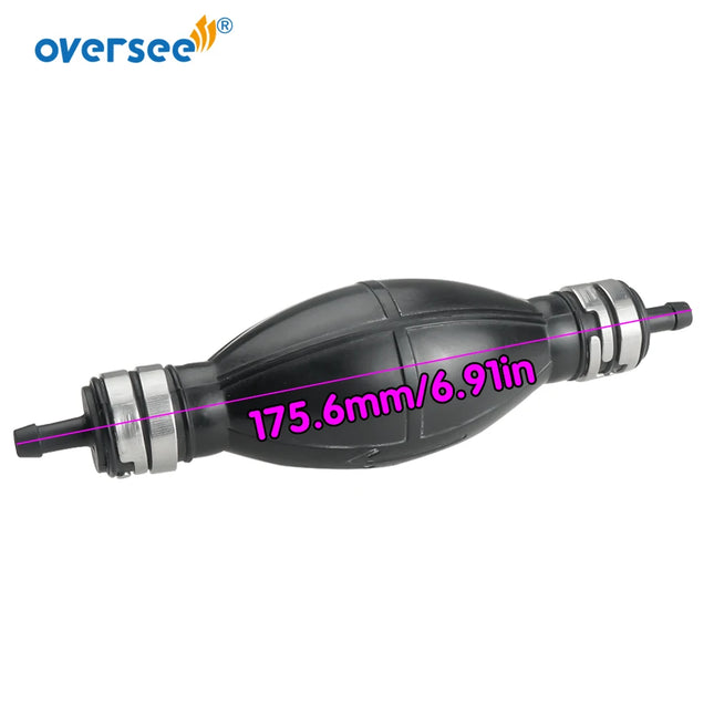 Oversee 6Y1-24360 Fuel Primer Bulb Pump For Yamaha Outboard Motor Parsun Hidea Seapro HDX Engine 6YL-24360 25HP - 90HP 1/4" 6MM