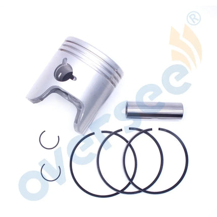 6H4-11631 STD Piston Set with 3 Rings For Yamaha 2T 40HP 50HP 3 Cylinder Outboard Motor 6H4-11631-09-96/95 67MM