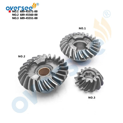 689 Gear Kit For Yamaha 2T 25HP 30HP Outboard Engine Forward Gear 689-45560 Reverse Gear 689-45571 Pinion 689-45551