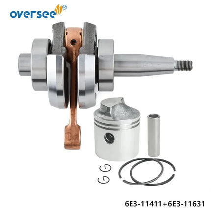 6E3-11400-00 Crankshaft with Piston Set For Yamaha 2 Stroke 5HP Outboard Engine