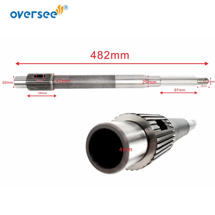 6AW-45611-00-00 Propeller Shaft for Yamaha Outboard 300HP 350HP 4 Stroke Engine with 90280-04002 Pin
