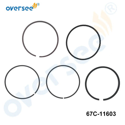 67C-11603 Piston Ring Set (STD) for Yamaha 20-70HP Outboard Engine Parsun F25-05020102 Mercury 893525A01