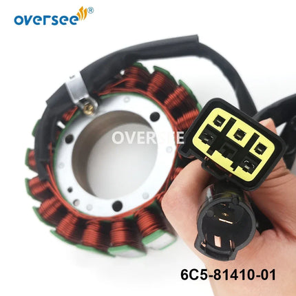 6C5-81410 Stator For Yamaha 50HP 60HP 70HP 6C6 Outboard Engine (2005-2017) 6C5-81410-00-00