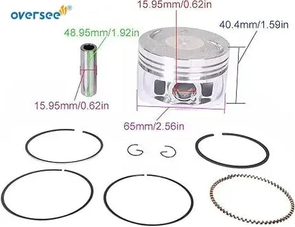 65W-11631-00-96 STD Piston Set & 67C-11603-00 67C-11603-01 Ring for Yamaha Parsun 25HP 30HP 40HP F25-05020100 F25-05020101