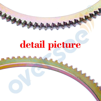OVERSEE Flywheel Crown Gear Ring For Tohatsu Outboard Motor Seapro HDX Hidea Hangkai  2T 9.8-18HP Mercury 9.9HP