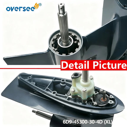6D9-45300-30-4D Lower Casing Assy (XL) For Yamaha Hidea Parsun 4T F75 F80 F90 F100 Outboard Engine Size 26.1" 6D9-45300-33-4D