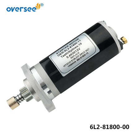 6L2-81800-11 682-81800-12 Start Motor Assy Fit Yamaha Outboard Engine 2 Stroke 9.9HP 15HP 350-76010 6E7 63V