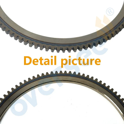 350-06091 Flywheel Crown Gear Ring For Tohatsu Outboard Motor Seapro HDX Hidea 2T 15HP 18HP 3G2-06091-1; Mercury 15HP