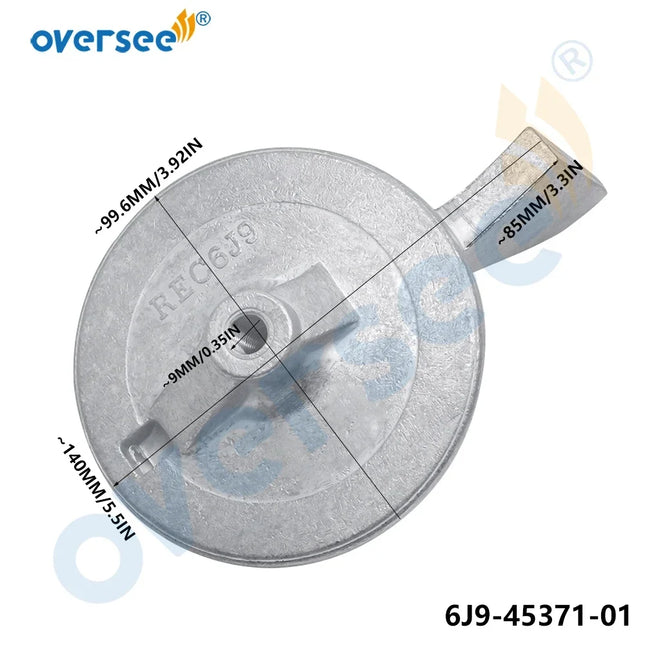Anode Kit KIT-60500-AN-A0 for Yamaha F150D F150F Outboard Engine Boat Parts 6J9-45371-01 TAB-TRIM Anode 6G5-45251-02