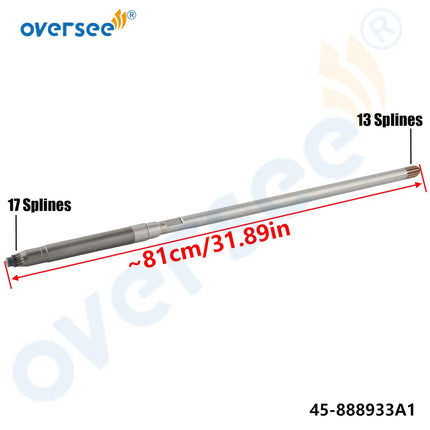 888933A1 Driveshaft Long for Mercury Mercruiser 75-125HP DFI 3 Cyl 1.5L Outboard Engine Drive Shaft 45-888933A1
