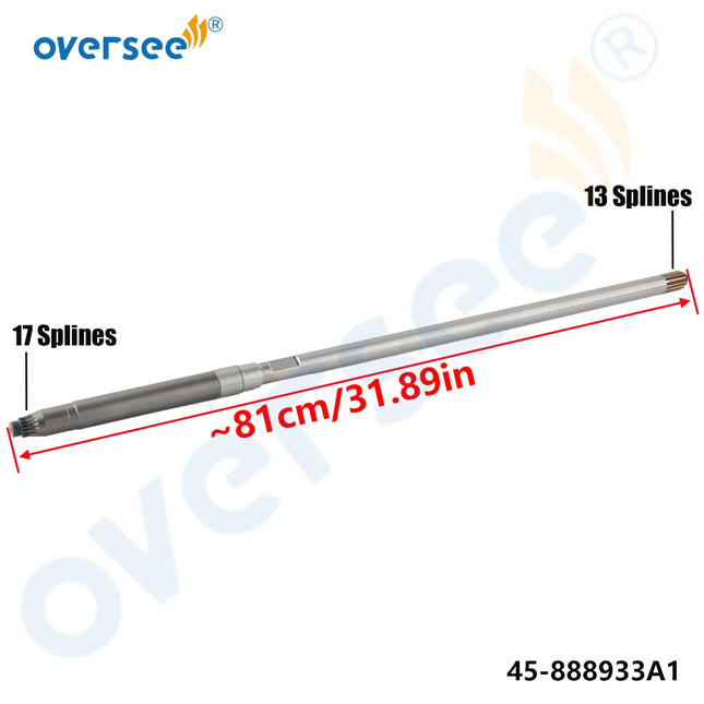 888933A1 Driveshaft Long for Mercury Mercruiser 75-125HP DFI 3 Cyl 1.5L Outboard Engine Drive Shaft 45-888933A1