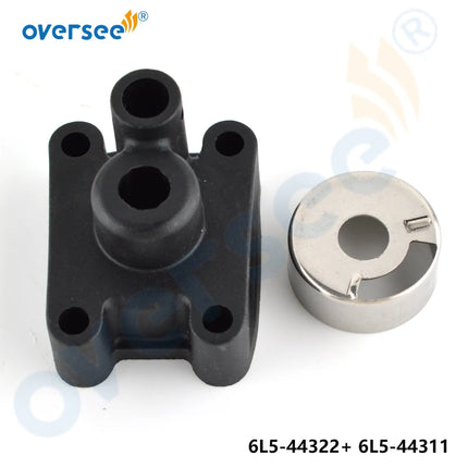 6L5-44322 Cartridge Insert + 6L5-44311 Water Pump Housing for Yamaha 3HP Outboard Engine