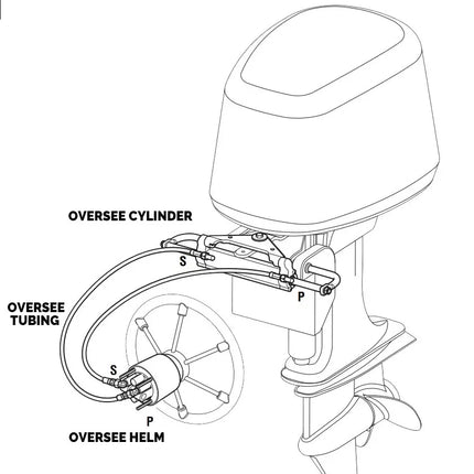 Up to 350HP Boat Hydraulic Steering Cylinder For Yamaha Mercury BayStar Teleflex Universal Steering