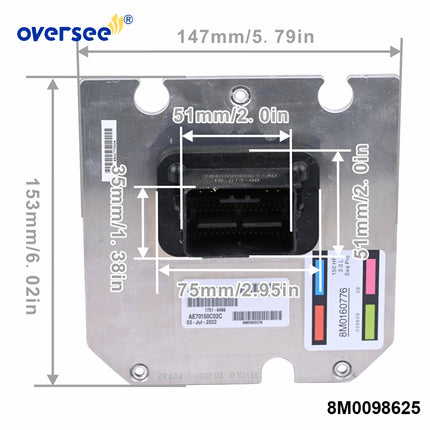8M0098625 ECM FOR MERCURY 150HP 4 Stroke SEAPRO Outboard Engine