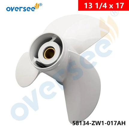 58134-ZW1-017AH Pitch Aluminum Propeller For Honda 75-130HP Outboard Motor 13 1/4X17