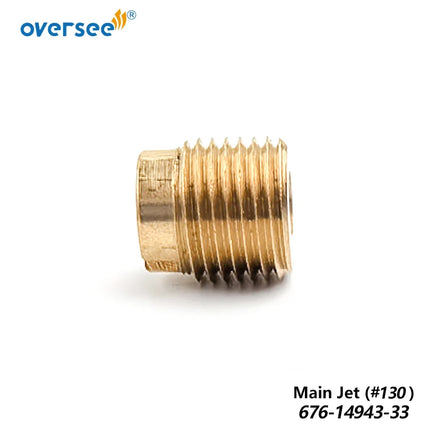 676-14943-33-00 Main Jet (#130) for Yamaha 2T 40HP 50HP Outboard Engine 676-14943-33