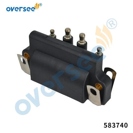 583740 Dual Plug Ignition Coil for Johnson Evinrude Outboard Engine Rel 18-5170, 0583298