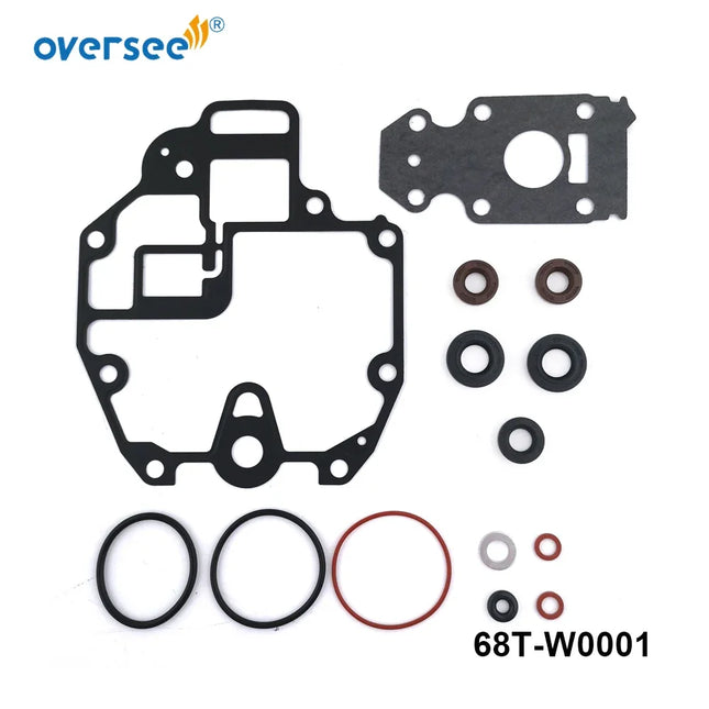 68T-W0001-20 Lower Unit Gasket Kit for Yamaha 4-Stroke 6HP 8HP 9.9HP Outboard Engine